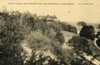 Chatillon-sur-Chalaronne, Chateau, Tour de l'ancien chateau en 1918 (carte postale ancienne)